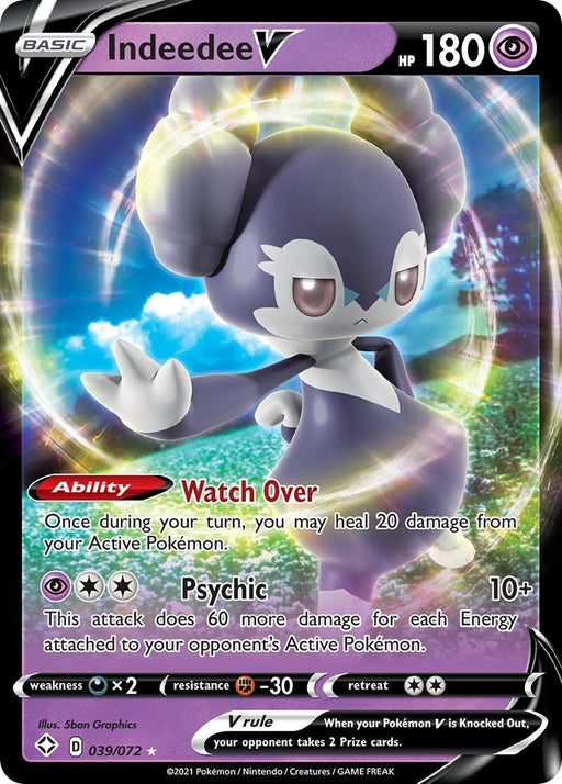 Image for Indeedee V (039/072) (Holofoil) [Shining Fates] - Pokemon