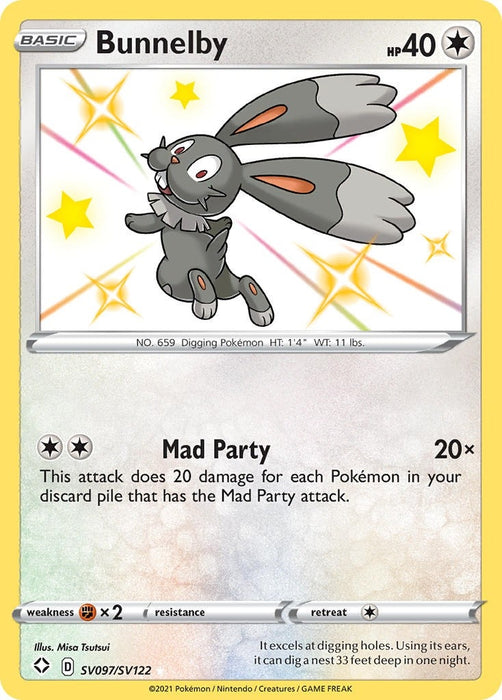 Image for Bunnelby (SV097/SV122) (Holofoil) [Shining Fates: Shiny Vault] - Pokemon