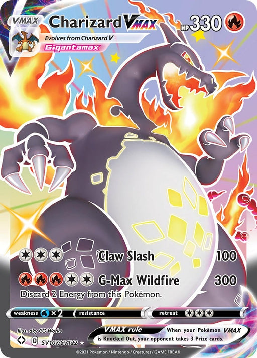 Image for Charizard VMAX (SV107/SV122) (Holofoil) [Shining Fates: Shiny Vault] - Pokemon