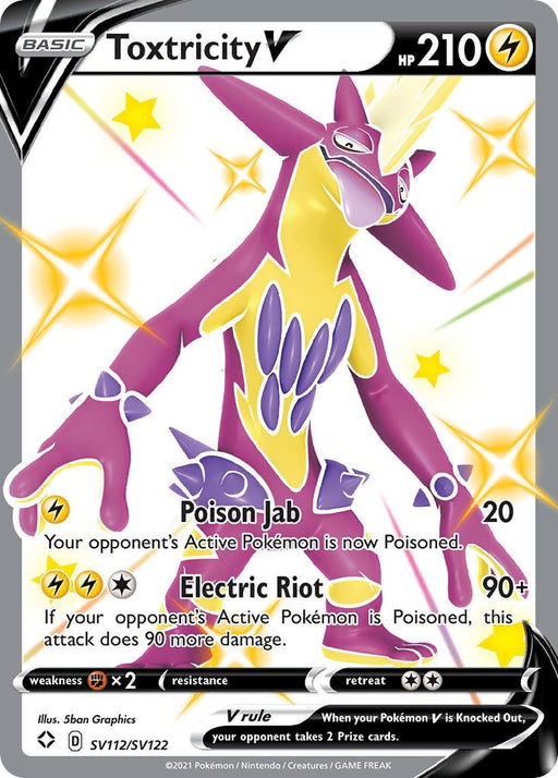 Image for Toxtricity V (SV112/SV122) (Holofoil) [Shining Fates: Shiny Vault] - Pokemon
