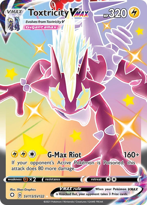 Image for Toxtricity VMAX (SV113/SV122) (Holofoil) [Shining Fates: Shiny Vault] - Pokemon