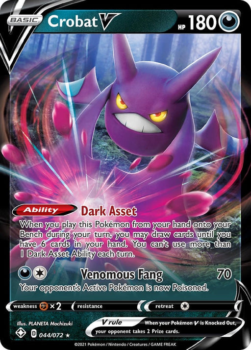 Image for Crobat V (044/072) (Holofoil) [Shining Fates] - Pokemon
