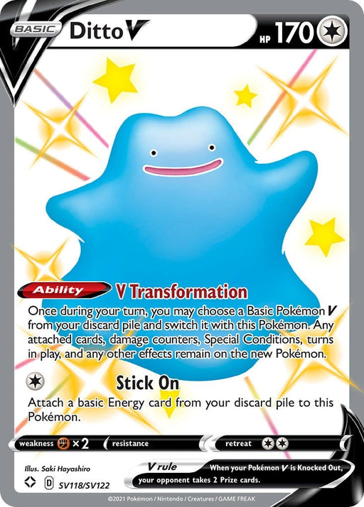 Image for Ditto V (SV118/SV122) (Holofoil) [Shining Fates: Shiny Vault] - Pokemon