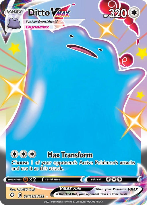 Image for Ditto VMAX (SV119/SV122) (Holofoil) [Shining Fates: Shiny Vault] - Pokemon