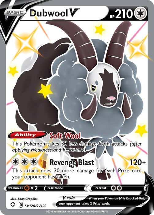 Image for Dubwool V (SV120/SV122) (Holofoil) [Shining Fates: Shiny Vault] - Pokemon
