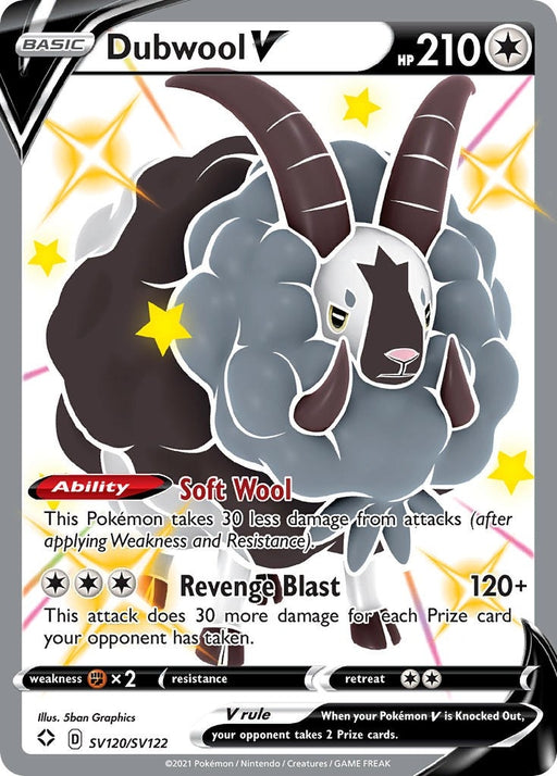 Image for Dubwool V (SV120/SV122) (Holofoil) [Shining Fates: Shiny Vault] - Pokemon
