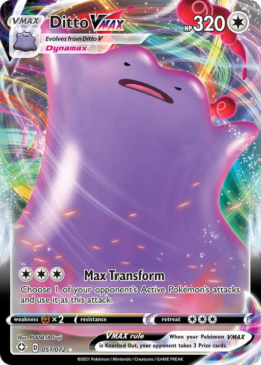 Image for Ditto VMAX (051/072) (Holofoil) [Shining Fates] - Pokemon