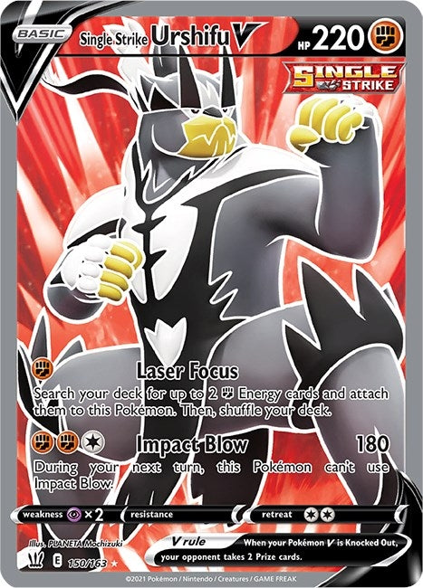 Image for Single Strike Urshifu V (Full Art) (150/163) (Holofoil) [SWSH05: Battle Styles] - Pokemon