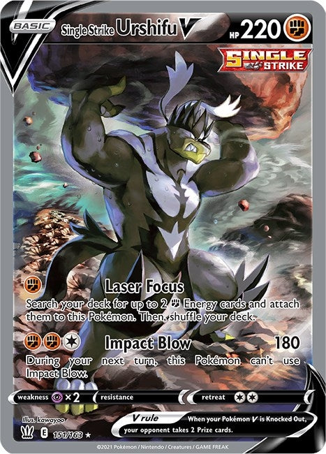 Image for Single Strike Urshifu V (Alternate Full Art) (151/163) (Holofoil) [SWSH05: Battle Styles] - Pokemon