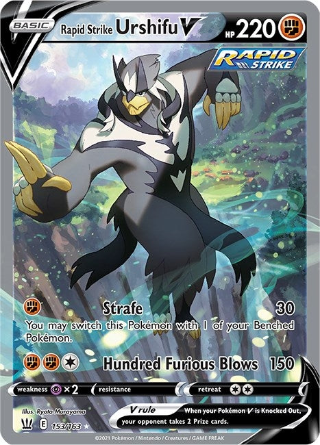 Image for Rapid Strike Urshifu V (Alternate Full Art) (153/163) (Holofoil) [SWSH05: Battle Styles] - Pokemon