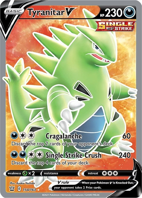 Image for Tyranitar V (Full Art) (154/163) (Holofoil) [SWSH05: Battle Styles] - Pokemon