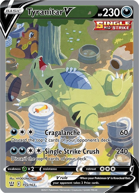 Image for Tyranitar V (Alternate Full Art) (155/163) (Holofoil) [SWSH05: Battle Styles] - Pokemon