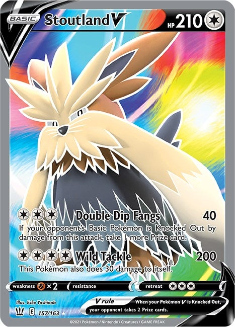 Image for Stoutland V (Full Art) (157/163) (Holofoil) [SWSH05: Battle Styles] - Pokemon