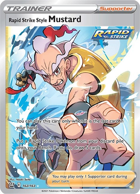 Image for Rapid Strike Style Mustard (Full Art) (162/163) (Holofoil) [SWSH05: Battle Styles] - Pokemon