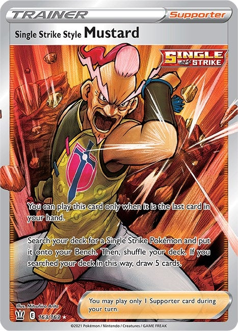 Image for Single Strike Style Mustard (Full Art) (163/163) (Holofoil) [SWSH05: Battle Styles] - Pokemon