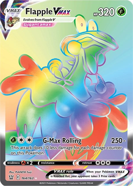 Image for Flapple VMAX (Secret) (164/163) (Holofoil) [SWSH05: Battle Styles] - Pokemon