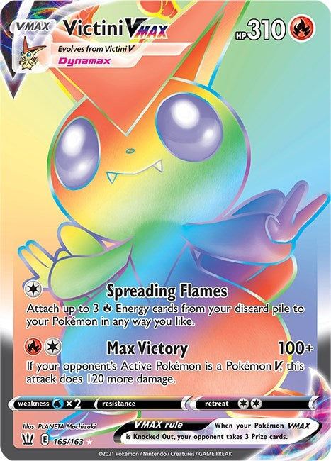 Image for Victini VMAX (Secret) (165/163) (Holofoil) [SWSH05: Battle Styles] - Pokemon