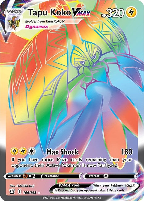 Image for Tapu Koko VMAX (Secret) (166/163) (Holofoil) [SWSH05: Battle Styles] - Pokemon
