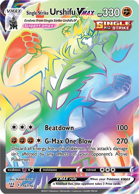 Image for Single Strike Urshifu VMAX (Secret) (167/163) (Holofoil) [SWSH05: Battle Styles] - Pokemon