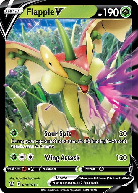 Image for Flapple V (018/163) (Holofoil) [SWSH05: Battle Styles] - Pokemon