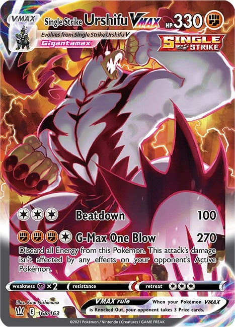 Image for Single Strike Urshifu VMAX (Alternate Art Secret) (168/163) (Holofoil) [SWSH05: Battle Styles] - Pokemon