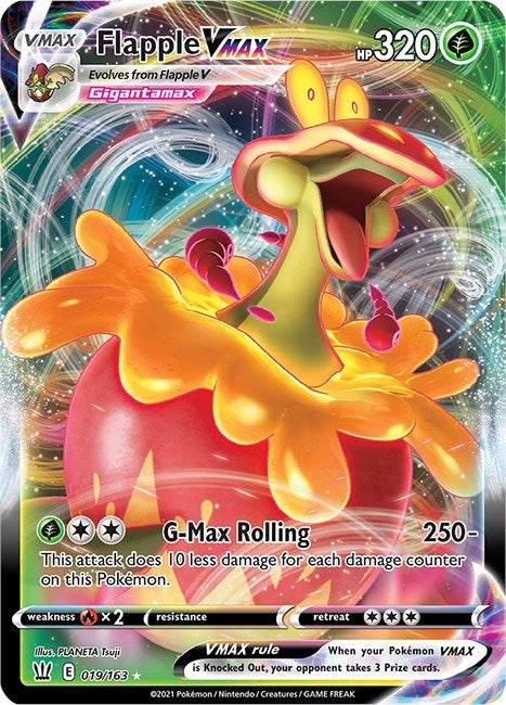Image for Flapple VMAX (019/163) (Holofoil) [SWSH05: Battle Styles] - Pokemon