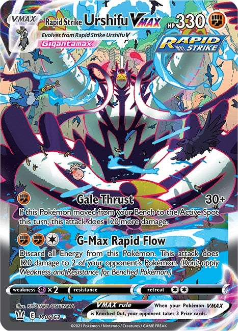 Image for Rapid Strike Urshifu VMAX (Alternate Art Secret) (170/163) (Holofoil) [SWSH05: Battle Styles] - Pokemon