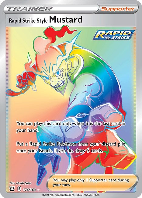 Image for Rapid Strike Style Mustard (Secret) (176/163) (Holofoil) [SWSH05: Battle Styles] - Pokemon