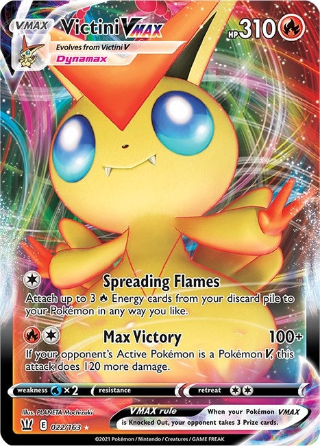 Image for Victini VMAX (022/163) (Holofoil) [SWSH05: Battle Styles] - Pokemon