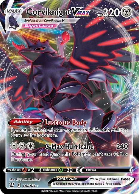 Image for Corviknight VMAX (110/163) (Holofoil) [SWSH05: Battle Styles] - Pokemon