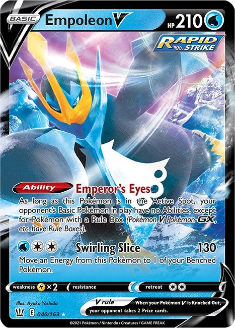Image for Empoleon V (040/163) (Holofoil) [SWSH05: Battle Styles] - Pokemon