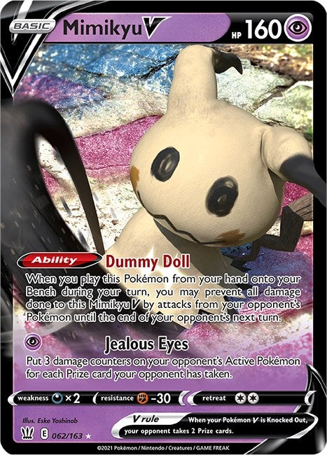Image for Mimikyu V (062/163) (Holofoil) [SWSH05: Battle Styles] - Pokemon