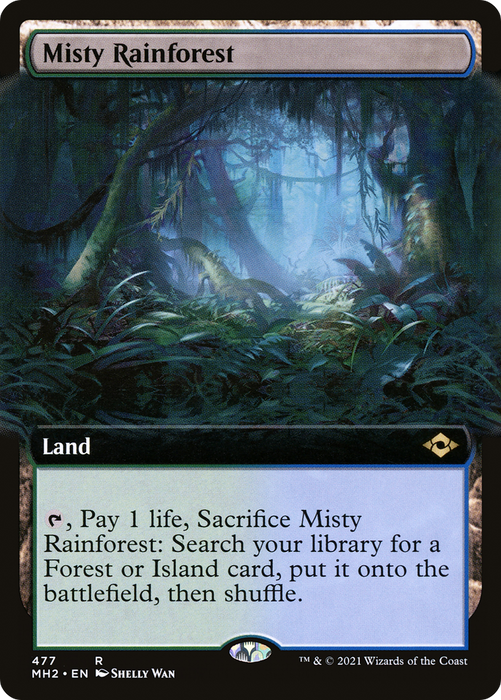 Misty Rainforest (Extended Art) [MH2-477] Foil - Modern Horizons 2