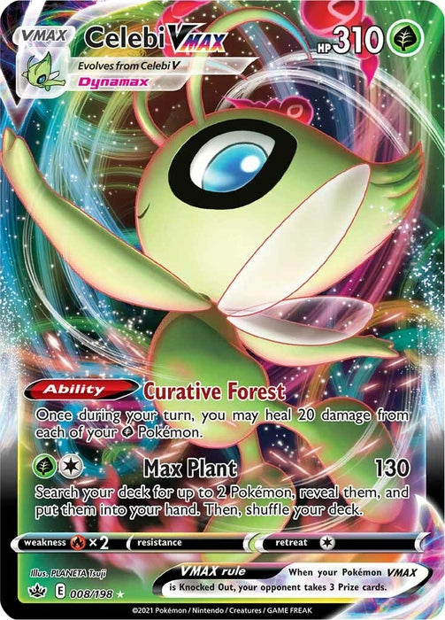 Image for Celebi VMAX (008/198) (Holofoil) [SWSH06: Chilling Reign] - Pokemon