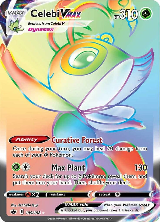 Image for Celebi VMAX (Secret) (199/198) (Holofoil) [SWSH06: Chilling Reign] - Pokemon