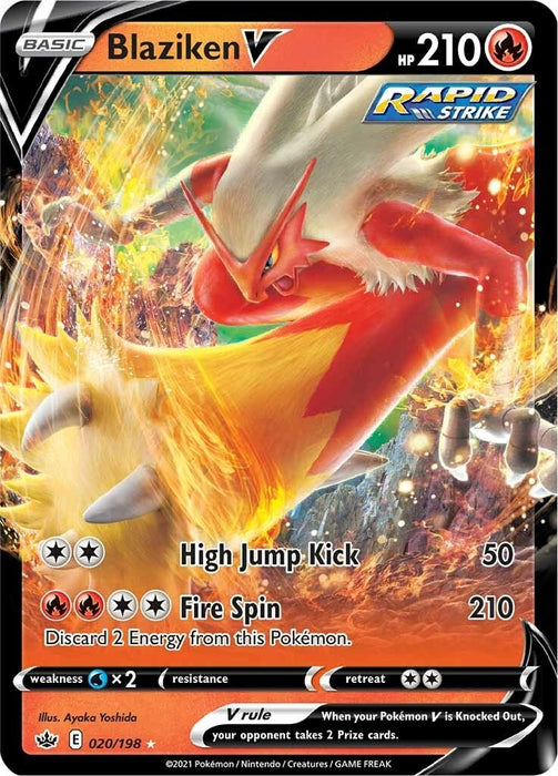 Image for Blaziken V (020/198) (Holofoil) [SWSH06: Chilling Reign] - Pokemon