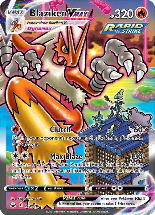 Image for Blaziken VMAX (Alternate Art Secret) (201/198) (Holofoil) [SWSH06: Chilling Reign] - Pokemon