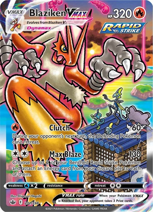 Image for Blaziken VMAX (Alternate Art Secret) (201/198) (Holofoil) [SWSH06: Chilling Reign] - Pokemon