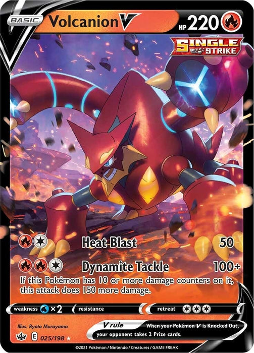 Image for Volcanion V (025/198) (Holofoil) [SWSH06: Chilling Reign] - Pokemon