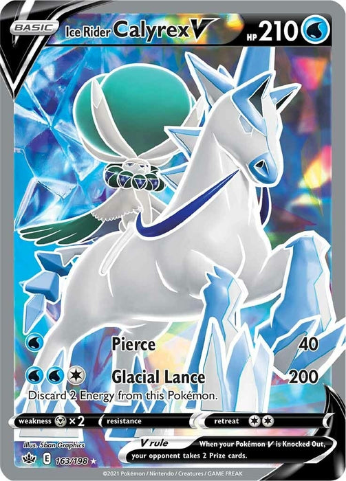 Image for Ice Rider Calyrex V (Full Art) (163/198) (Holofoil) [SWSH06: Chilling Reign] - Pokemon