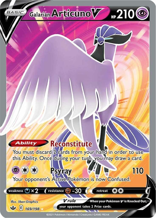 Image for Galarian Articuno V (Full Art) (169/198) (Holofoil) [SWSH06: Chilling Reign] - Pokemon
