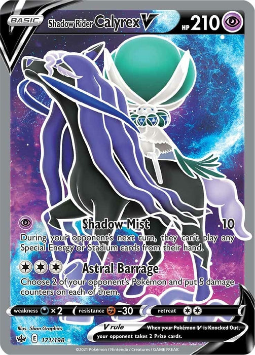 Image for Shadow Rider Calyrex V (Full Art) (171/198) (Holofoil) [SWSH06: Chilling Reign] - Pokemon