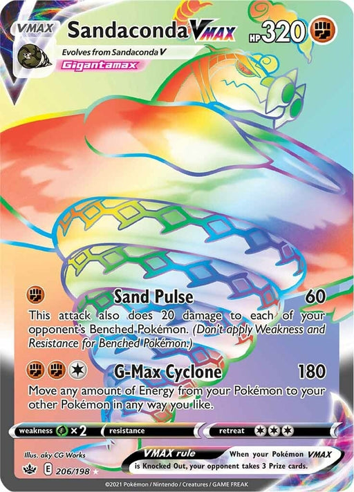 Image for Sandaconda VMAX (Secret) (206/198) (Holofoil) [SWSH06: Chilling Reign] - Pokemon