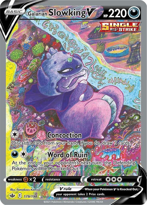 Image for Galarian Slowking V (Alternate Full Art) (179/198) (Holofoil) [SWSH06: Chilling Reign] - Pokemon
