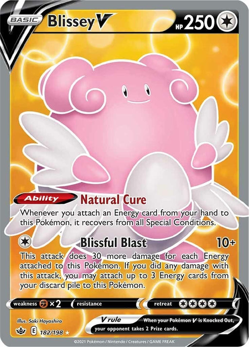 Image for Blissey V (Full Art) (182/198) (Holofoil) [SWSH06: Chilling Reign] - Pokemon
