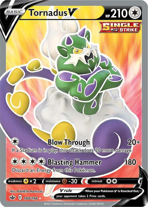 Image for Tornadus V (Full Art) (184/198) (Holofoil) [SWSH06: Chilling Reign] - Pokemon