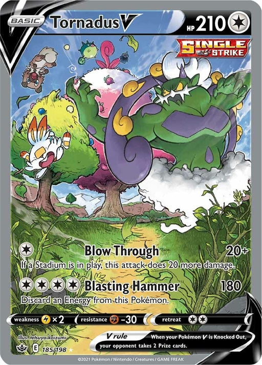Image for Tornadus V (Alternate Full Art) (185/198) (Holofoil) [SWSH06: Chilling Reign] - Pokemon