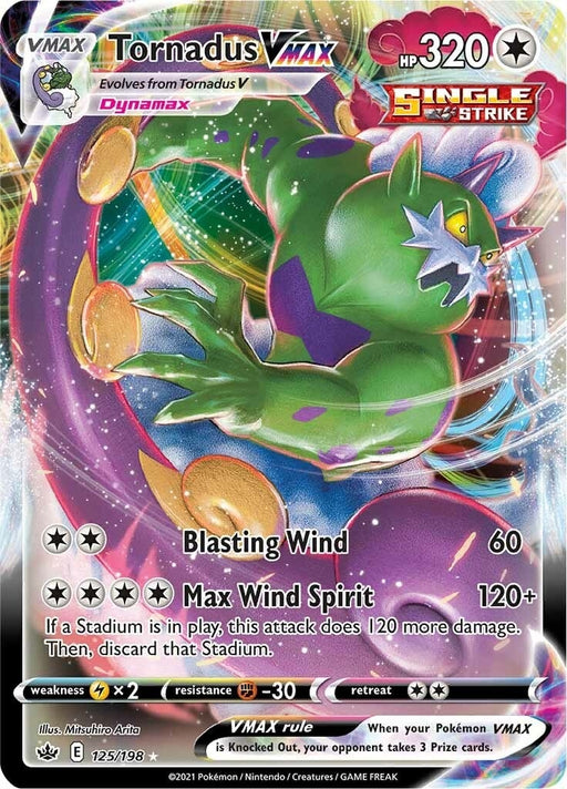 Image for Tornadus VMAX (125/198) (Holofoil) [SWSH06: Chilling Reign] - Pokemon