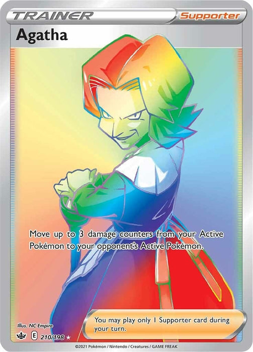 Image for Agatha (Secret) (210/198) (Holofoil) [SWSH06: Chilling Reign] - Pokemon