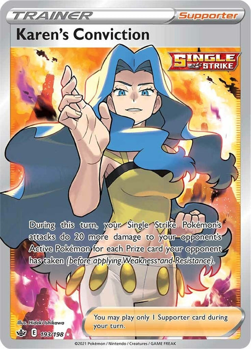 Image for Karen's Conviction (Full Art) (193/198) (Holofoil) [SWSH06: Chilling Reign] - Pokemon